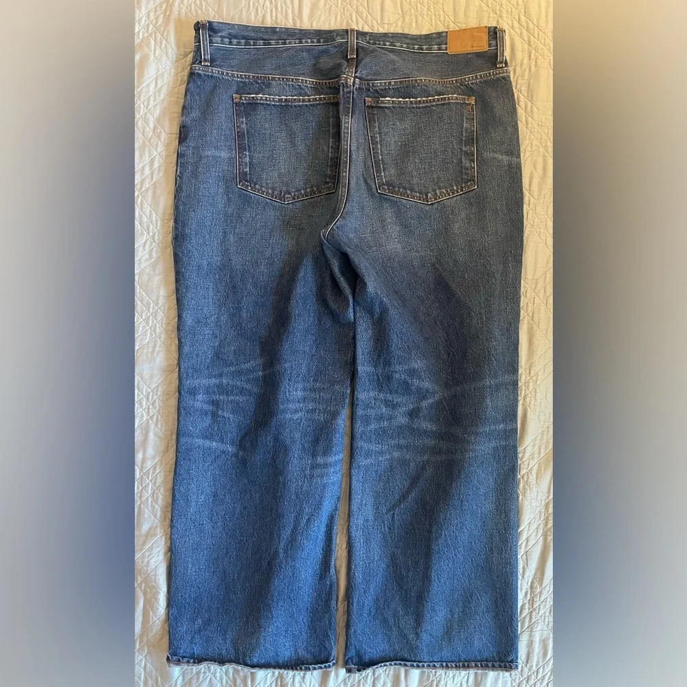 Madewell Low-Slung Baggy Jeans in Moffat Wash-Rigid Size 33 $138‎ NS199